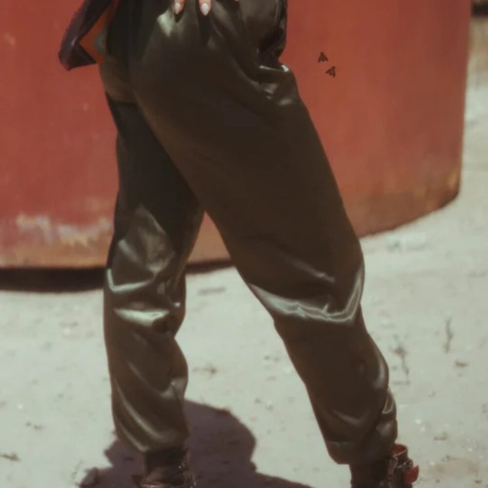 Django Satin Joggers in Olive